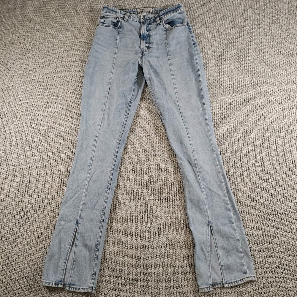 Abercrombie & Fitch The Skinny High Rise‎ Jeans Womens 28 6L  Curve Love Slit